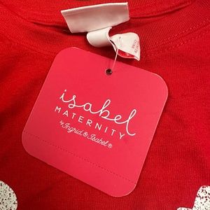 Santa baby maternity red sweater